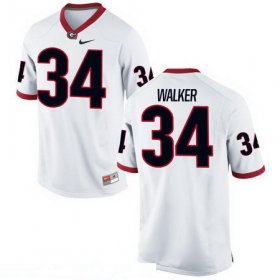 Wholesale Cheap Men\'s Georgia Bulldogs #34 Herschel Walker White Stitched College Football 2016 Nike NCAA Jersey