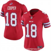 Cheap Women's Buffalo Bills #18 Amari Cooper Red Vapor Stitched Football Jersey(Run Small)