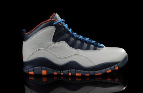 Wholesale Cheap Air Jordan 10 Retro New releases Shoes cool gray/black-blue-orange