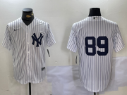 Men's New York Yankees #89 Jasson Dominguez White Cool Base Stitched Jersey