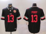 Cheap Men's San Francisco 49ers #13 Brock Purdy Black F.U.S.E. Mexico With Gate Bridge Patch Vapor Limited Stitched Football Jersey