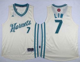 Wholesale Cheap Men\'s Charlotte Hornets #7 Jeremy Lin Revolution 30 Swingman 2015 Christmas Day Cream Jersey