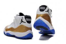 Wholesale Cheap Air Jordan 11 Retro Shoes White/gold-blue