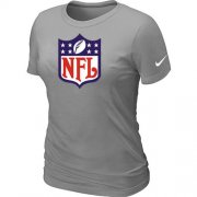 Wholesale Cheap Women's Nike NFL Logo NFL T-Shirt Light Grey