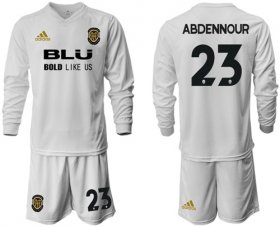 Wholesale Cheap Valencia #23 Abdennour Home Long Sleeves Soccer Club Jersey