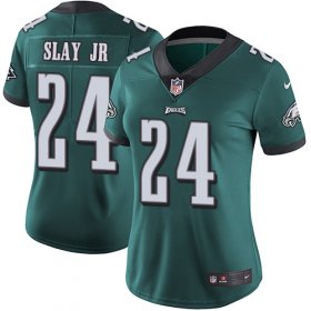 Wholesale Cheap Nike Eagles #24 Darius Slay Jr Green Team Color Women\'s Stitched NFL Vapor Untouchable Limited Jersey