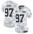 Cheap Women's San Francisco 49ers #97 Nick Bosa 2024 F.U.S.E Arctic Camo Salute To Service Limited Stitched Jersey(Run Small)