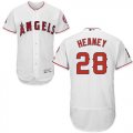 Wholesale Cheap Angels of Anaheim #28 Andrew Heaney White Flexbase Authentic Collection Stitched MLB Jersey