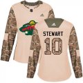 Wholesale Cheap Adidas Wild #10 Chris Stewart Camo Authentic 2017 Veterans Day Women's Stitched NHL Jersey