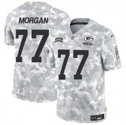 Cheap Men's Green Bay Packers #77 Jordan Morgan 2024 F.U.S.E Arctic Camo Salute To Service Limited Stitched Football Jersey