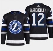 Cheap Men's Tampa Bay Lightning #12 Alex Barre-Boulet Black 2024 Stadium Series Stitched Jersey