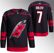 Wholesale Cheap Men's Carolina Hurricanes #7 Dmitry Orlov Black Stitched Jersey