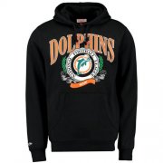 Wholesale Cheap Miami Dolphins Mitchell & Ness Fair Catch Pullover Hoodie Black