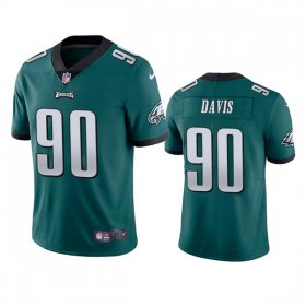 Wholesale Cheap Men\'s Philadelphia Eagles #90 Jordan Davis Green Vapor Untouchable Limited Stitched Jersey