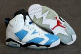 Wholesale Cheap Air Jordan 6 Retro Shoes White/gamma blue-white