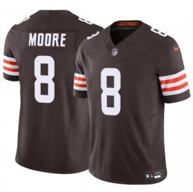 Cheap Men\'s Cleveland Browns #8 Elijah Moore Brown 2023 F.U.S.E Vapor Limited Football Stitched Jersey