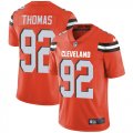 Wholesale Cheap Nike Browns #92 Chad Thomas Orange Alternate Men's Stitched NFL Vapor Untouchable Limited Jersey