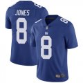 Wholesale Cheap Nike Giants #8 Daniel Jones Royal Blue Team Color Men's Stitched NFL Vapor Untouchable Limited Jersey