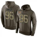 Wholesale Cheap NFL Men's Nike Cincinnati Bengals #96 Carlos Dunlap Stitched Green Olive Salute To Service KO Performance Hoodie