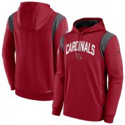 Wholesale Cheap Men's Arizona Cardinals Burgundy Sideline Stack Performance Pullover Hoodie