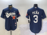 Cheap Men's Houston Astros #3 Jeremy Pena Black Cactus Jack Vapor Premier Stitched Baseball Jersey