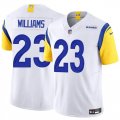 Cheap Men's Los Angeles Rams #23 Kyren Williams White 2024 Vapor Untouchable Stitched Football Jersey