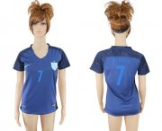 Wholesale Cheap Women's England #7 Beckham Away Soccer Country Jersey