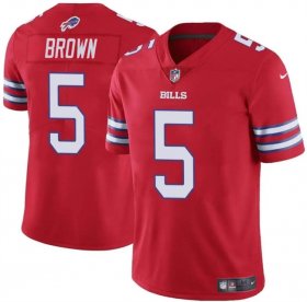 Cheap Men\'s Buffalo Bills #5 Anthony Brown Red 2024 Vapor Untouchable Limited Football Stitched Jersey