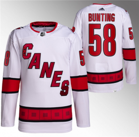 Wholesale Cheap Men\'s Carolina Hurricanes #58 Michael Bunting White Stitched Jersey