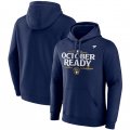 Men's Milwaukee Brewers Navy 2024 Postseason Locker Room Pullover Hoodie