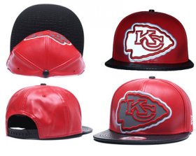 Wholesale Cheap NFL Kansas City Chiefs Team Logo Red Reflective Adjustable Hat P56