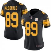 Wholesale Cheap Women's Nike Pittsburgh Steelers #89 Vance McDonald Limited Black Rush Vapor Untouchable NFL Jersey