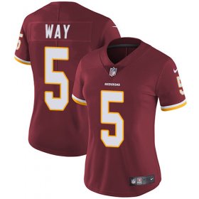 Wholesale Cheap Nike Redskins #5 Tress Way Burgundy Team Color Women\'s Stitched NFL Vapor Untouchable Limited Jersey