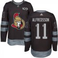 Wholesale Cheap Adidas Senators #11 Daniel Alfredsson Black 1917-2017 100th Anniversary Stitched NHL Jersey