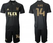 Wholesale Cheap Men 2021-2022 Club Los Angeles FC home black 14 Adidas Soccer Jersey