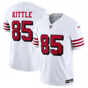 Wholesale Cheap Men\'s San Francisco 49ers #85 George Kittle New White 2023 F.U.S.E. Vapor Untouchable Limited Stitched Football Jersey