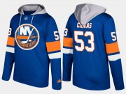 Wholesale Cheap Islanders #53 Casey Cizikas Blue Name And Number Hoodie