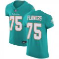 Wholesale Cheap Nike Dolphins #75 Ereck Flowers Aqua Green Team Color Men's Stitched NFL Vapor Untouchable Elite Jersey