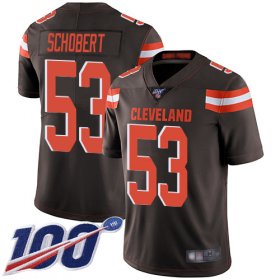 Wholesale Cheap Nike Browns #53 Joe Schobert Brown Team Color Men\'s Stitched NFL 100th Season Vapor Limited Jersey