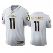 Wholesale Cheap Arizona Cardinals #11 Larry Fitzgerald Men's Nike White Golden Edition Vapor Limited NFL 100 Jersey