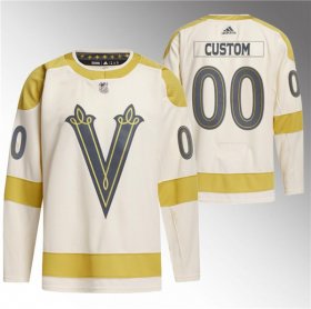 Cheap Men\'s Vegas Golden Knights Active Player Custom Cream 2024 Winter Classic Breakaway Stitched Jersey