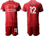 Wholesale Cheap Liverpool #12 Gomez Red Home Soccer Club Jersey