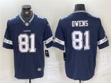 Wholesale Cheap Men's Dallas Cowboys #81 Terrell Owens Navy Vapor Untouchable Limited Football Stitched Jersey