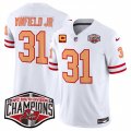 Cheap Men's Tampa Bay Buccaneers #31 Antoine Winfield Jr. White F.U.S.E. 2024 NFC South Champions With 1-Star C Patch Limited Stitched Jersey