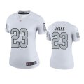 Wholesale Cheap Women's Las Vegas Raiders #23 Kenyan Drake White Color Rush Legend Jersey