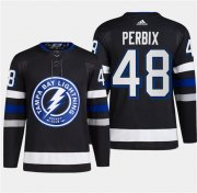 Cheap Men's Tampa Bay Lightning #48 Nick Perbix Black 2024 Stadium Series Stitched Jersey