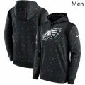 Wholesale Cheap Men Philadelphia Eagles Nike Charcoal 2021 NFL Crucial Catch Therma Pullover Hoodie