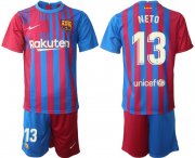 Wholesale Cheap Men 2021-2022 Club Barcelona home red 13 Nike Soccer Jerseys