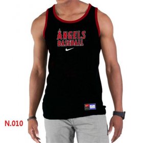 Wholesale Cheap Men\'s Nike Los Angeles Angels Home Practice Tank Top Black