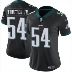 Cheap Women\'s Philadelphia Eagles #54 Jeremiah Trotter Jr Black 2024 Draft Vapor Untouchable Limited Football Stitched Jersey(Run Small)